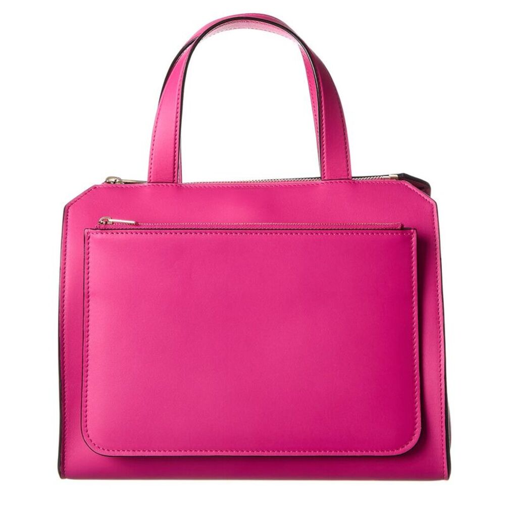 Valextra Passepartout Medium Leather Tote, Pink